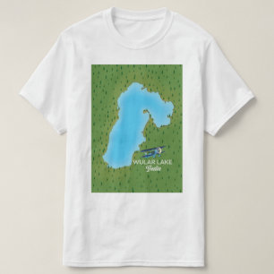 Wularmeer India kaart T-shirt