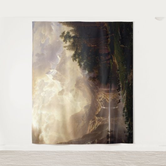 wunderbare Berglandschaft gemalt Wandkleed (Voorkant)