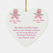 Wunderschöne Sternenkinderhängedeko Keramisch Ornament (Achterkant)