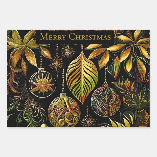 Wunderschönes Weihnachtspapier mit Weihnachtskugel Inpakpapier Vel (Voorkant)