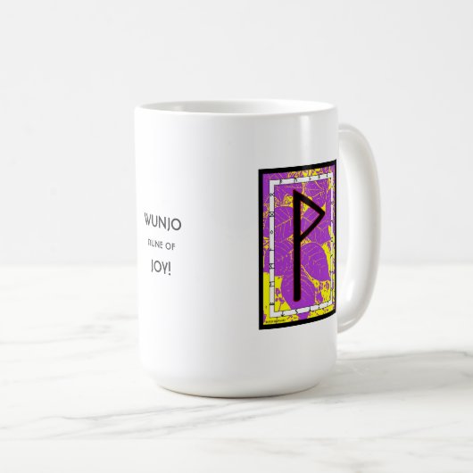 Wunjo Rune Mug - Joy! (Devant droit)