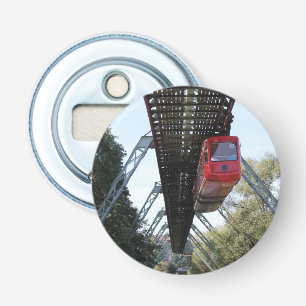 Wuppertal drijvende trein/Wuppertaler Schwebebahn Button Flesopener