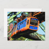 Wuppertal Schwebebahn in Elberfeld Briefkaart (Voorkant / Achterkant)