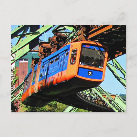 Wuppertal Schwebebahn in Elberfeld Briefkaart (Voorkant)