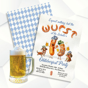 Wurst Oktoberfest Grappig feest Kaart
