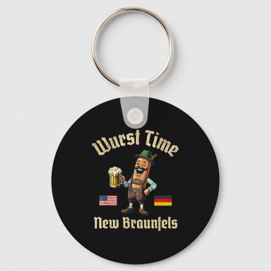 Wurst Time Wurst Fest German Beer Festival New Bra Sleutelhanger (Voorkant)