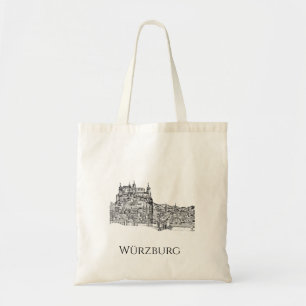 Würzburg Beieren Stadsgezicht Minimalistische Lijn Tote Bag