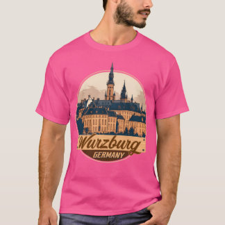 Wurzburg-Duitsland-Retro T-shirt