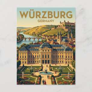 Würzburg Residence Duitsland Briefkaart