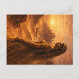 Wüstenprinzessin im Abendrot Briefkaart