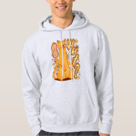 Wut? / Een Oranje kattenillustratie Hoodie