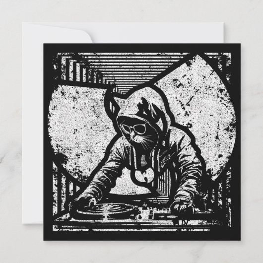 Wutang Cat DJ Style Kaart (Achterkant)