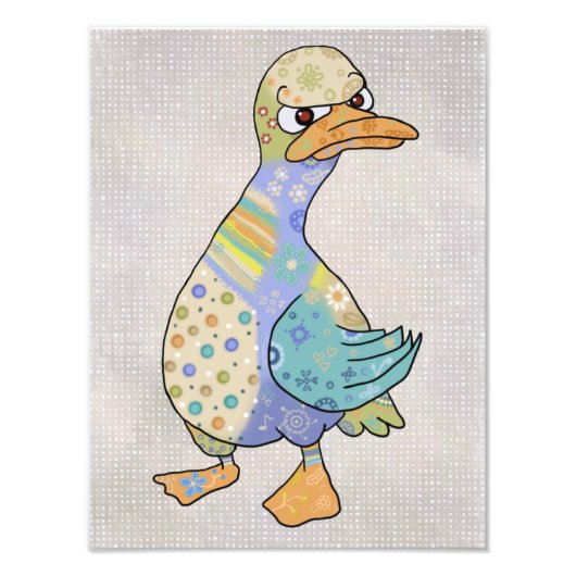 wütende Ente  Foto Afdruk (Voorkant)