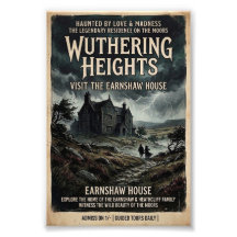 Wuthering Heights Gotische Heide Retro Reisposter