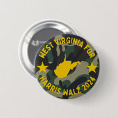 WV voor Harris/Walz Camo-knop Ronde Button 5,7 Cm (Voorkant /achterkant)