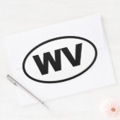WV West Virginia Ovale Sticker (Envelop)