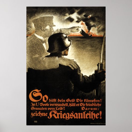 Ww1 Allemagne obligations de guerre affiche de pro (Devant)