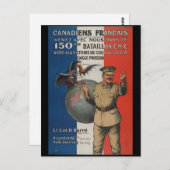 WW1 carte collectrice 1914 CANADA PROPAGANDA (Devant / Derrière)