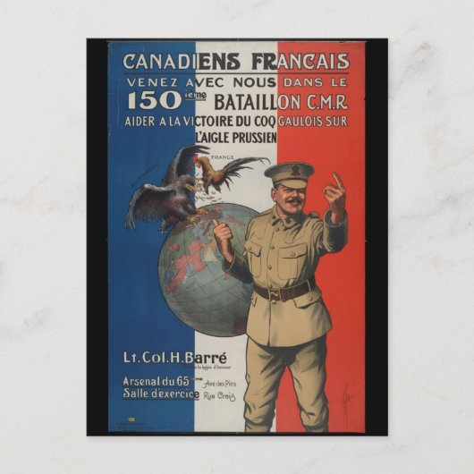 WW1 carte collectrice 1914 CANADA PROPAGANDA (Devant)