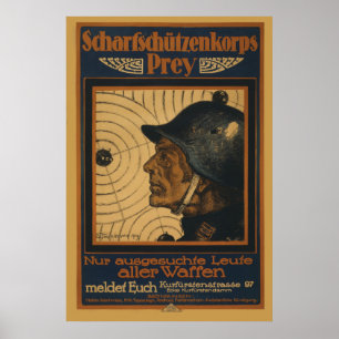ww1 Duits werving poster voor scherpschutters