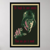 WW1 German Protest Poster (Devant)