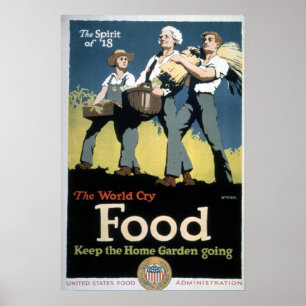  WW1 Home Garden Poster