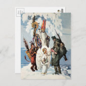  WW1-kerstkrampus Briefkaart (Voorkant / Achterkant)