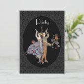 WW1  Kunst Deco Partij Gepersonaliseerd Kaart (Staand voorkant)