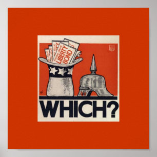  WW1 Liberty Bond vraagt wie? Poster