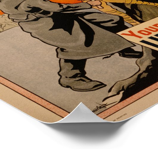 WW1 Liberty lie affiche de propagande (Coin)