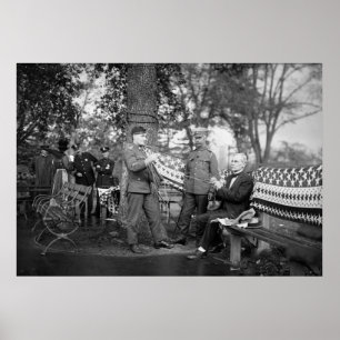 WW1 Patriottisch Knitting, jaren 1910 Poster