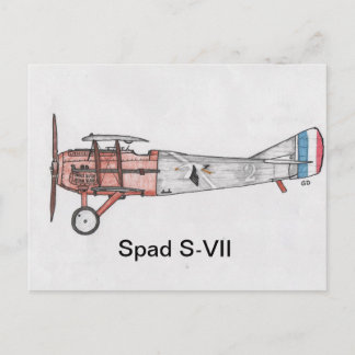 WW1 Spad S-VII Vuurwerk Briefkaart