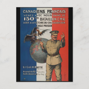 WW1-verzamelaarskaart 1914 CANADA PROPAGANDA Briefkaart
