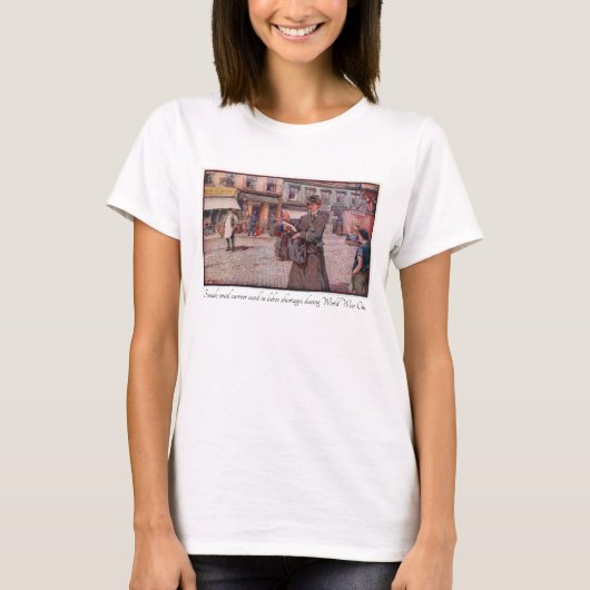"WW1 Vrouw Mail Carrier" T-shirt (Voorkant)