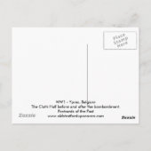 WW1 - Ypres, de Clothal Briefkaart (Achterkant)