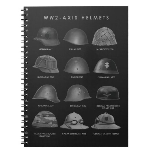 WW2 - Axis Helmets  Notitieboek (Voorkant)