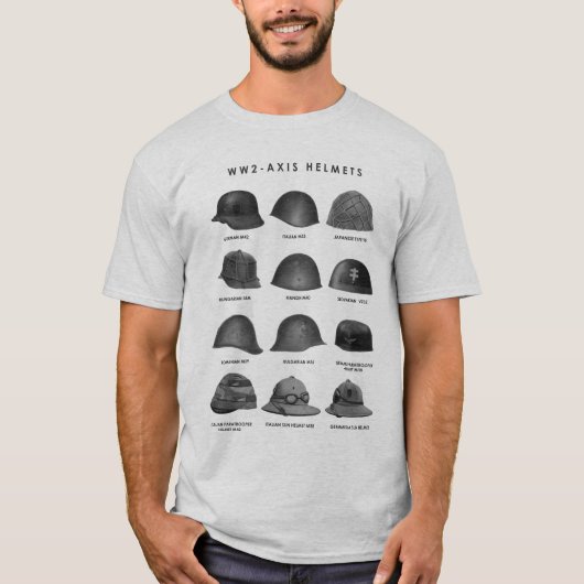 WW2 - Axis Helmets  T-shirt (Voorkant)