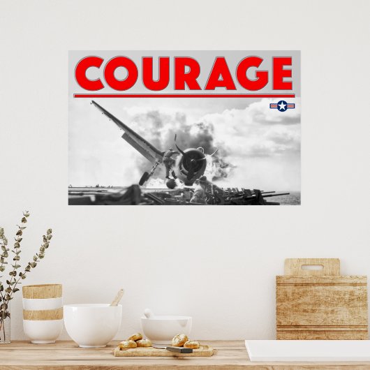WW2 COURAGE - F6F-3 Hellcat Poster (Keuken)
