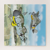 WW2 Duitse vliegtuigkarikaturen Legpuzzel (Horizontaal)