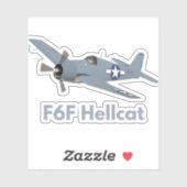 WW2 F6F Hellcat-vliegtuig Sticker (Vel)