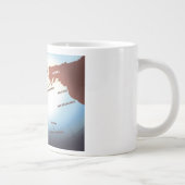  WW2-kaart voor Midway Island Extra Grote Beker (Rechts)