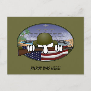 WW2 Kilroy-Briefkaart Briefkaart