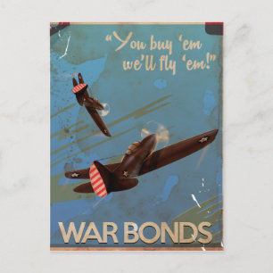  WW2 Klassieke reisposter Briefkaart