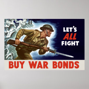 WW2 — Koop oorlogsobligaties Poster