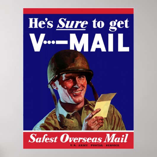 WW2 Leger V-Mail Poster (Voorkant)