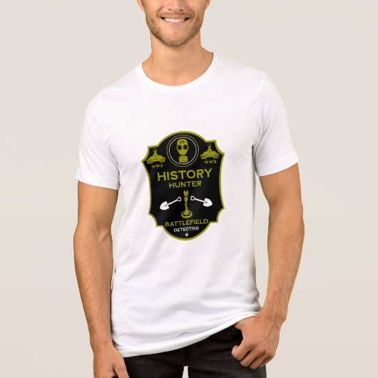 WW2 Loopgraaf Battlefield Metaaldetector Tri-Blend Shirt (Voorkant)
