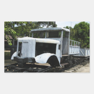 WW2 Militaire trein op de Kwai-brug Rechthoekige Sticker