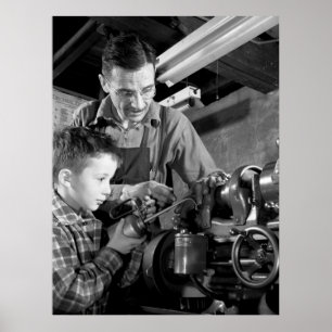 WW2 New Jersey Machine Shop, 1942 Poster