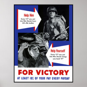 WW2 OverwinningsPoster — Grens Poster