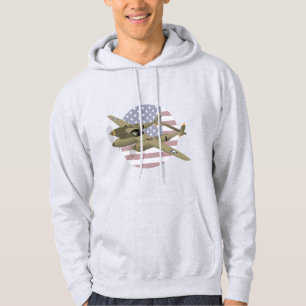 WW2 P-38-bliksemvliegtuig Hoodie